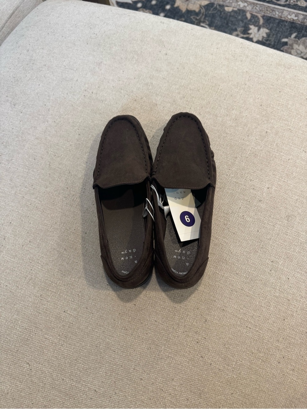 Women’s Rouched Loafers w/ Memory Foam, A New Day, Brown Faux Suede, Sz 6 NWT - Picture 6 of 8
